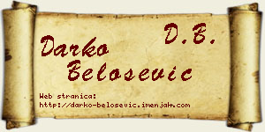 Darko Belošević vizit kartica